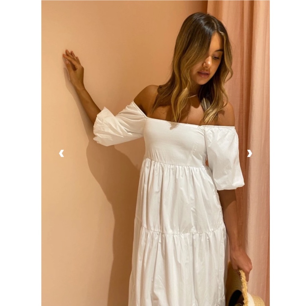 Faithfull the Brand Kiona Tiered Cotton Midi Dress - Picture 10 of 16